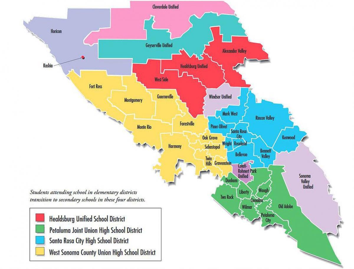 סן פרנסיסקו בית הספר המחוזי מפה