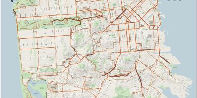 סן פרנסיסקו מפת אופני