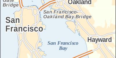 המפה של סן פרנסיסקו הגשרים.