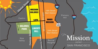 מפה של מחוז מישן בסן פרנסיסקו
