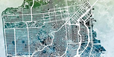 מפה של העיר סן פרנסיסקו לאמנות