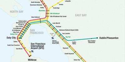 נמל התעופה של סן פרנסיסקו בארט מפה