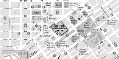 מפה של ווסטפילד סן פרנסיסקו