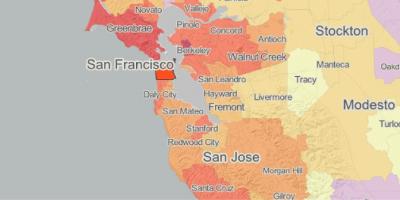 מפה של מאפ סן פרנסיסקו