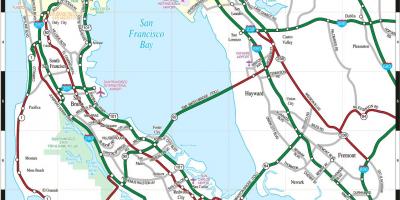 מפה של אזור מפרץ סן פרנסיסקו