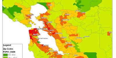 המפה של סן פרנסיסקו האוכלוסייה