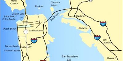 המפה של סן פרנסיסקו חופים