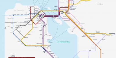 סן פרנסיסקו מפת הרכבת התחתית