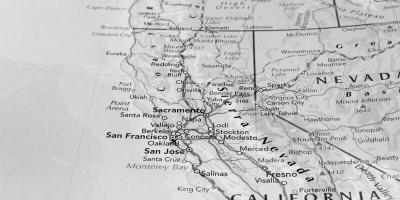 שחור ולבן המפה של סן פרנסיסקו