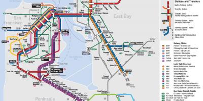 מפת תחבורה ציבורית בסן פרנסיסקו