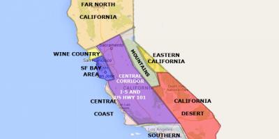 סן פרנסיסקו קליפורניה על המפה.