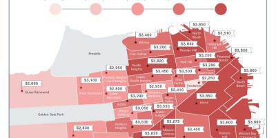 סן פרנסיסקו מחירי שכירות מפה