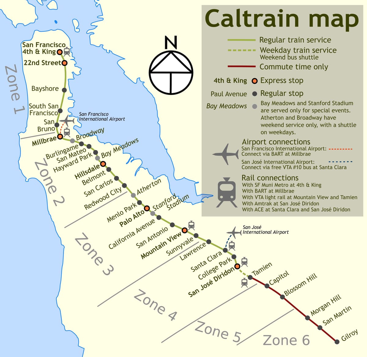 caltrain מפסיק מפה