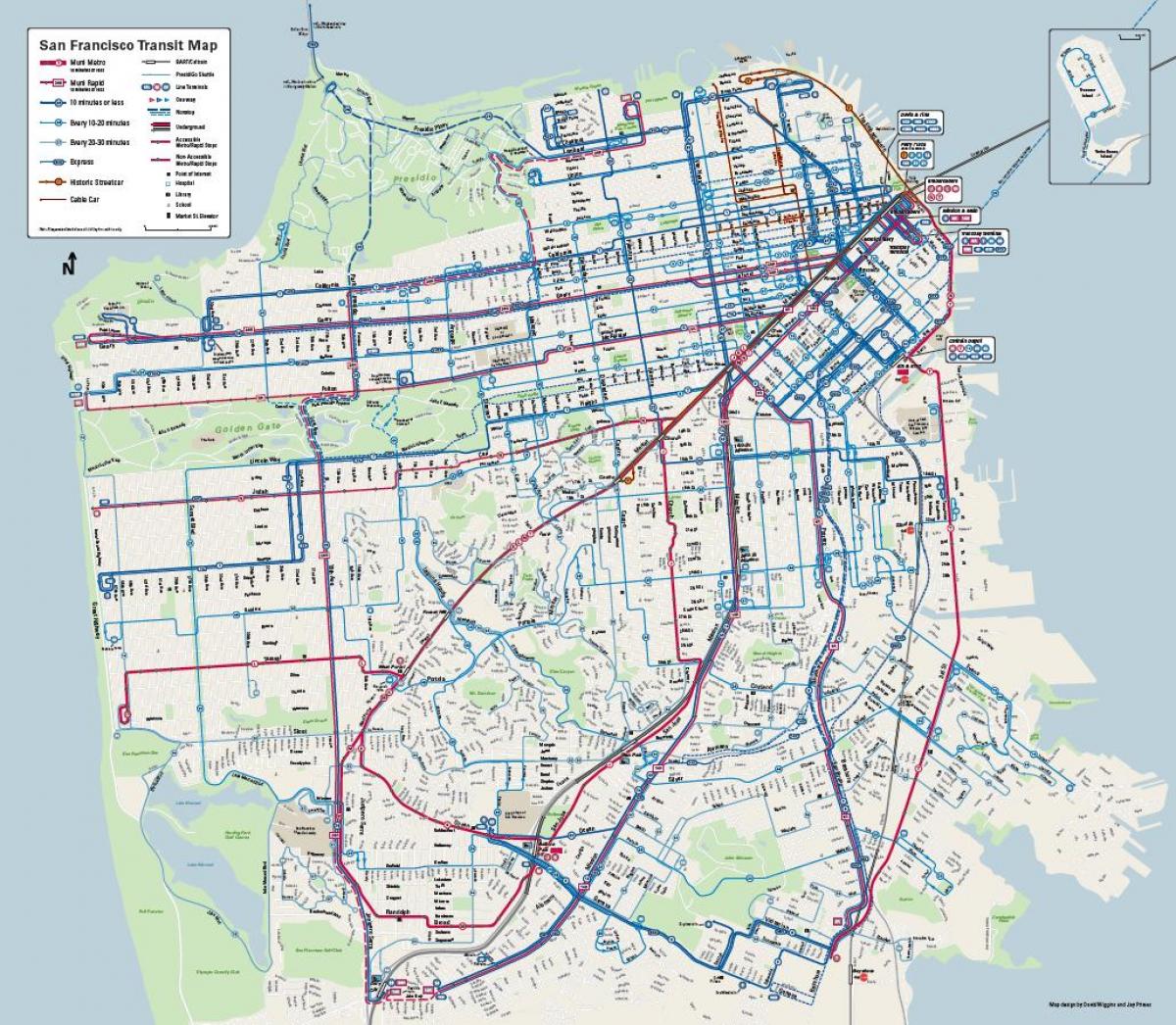 סן פרנסיסקו האוטובוס מערכת מפה