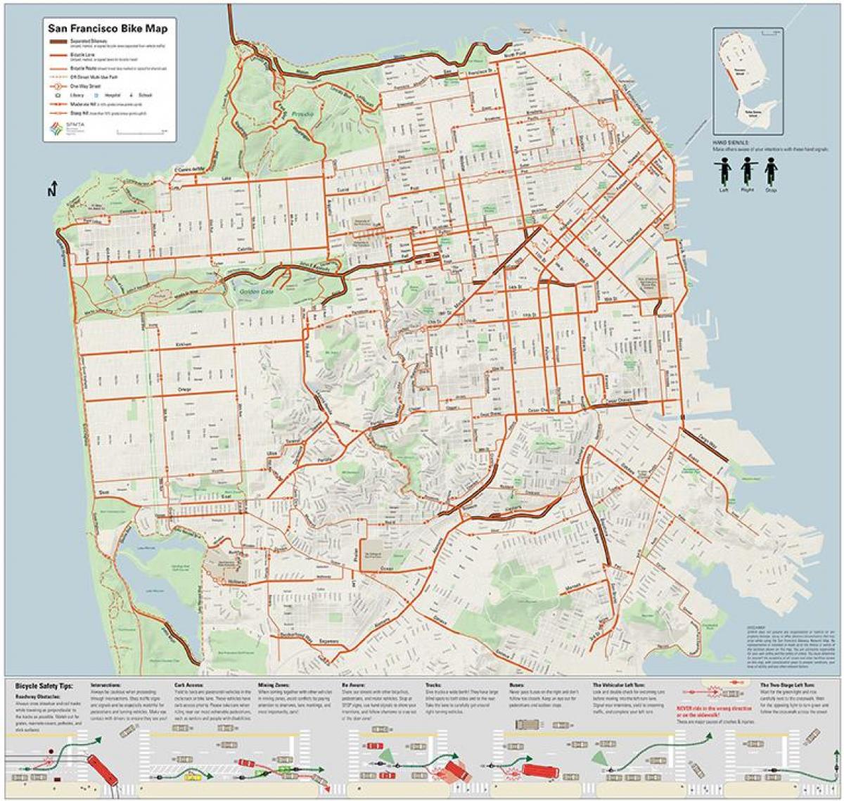 סן פרנסיסקו מפת אופני