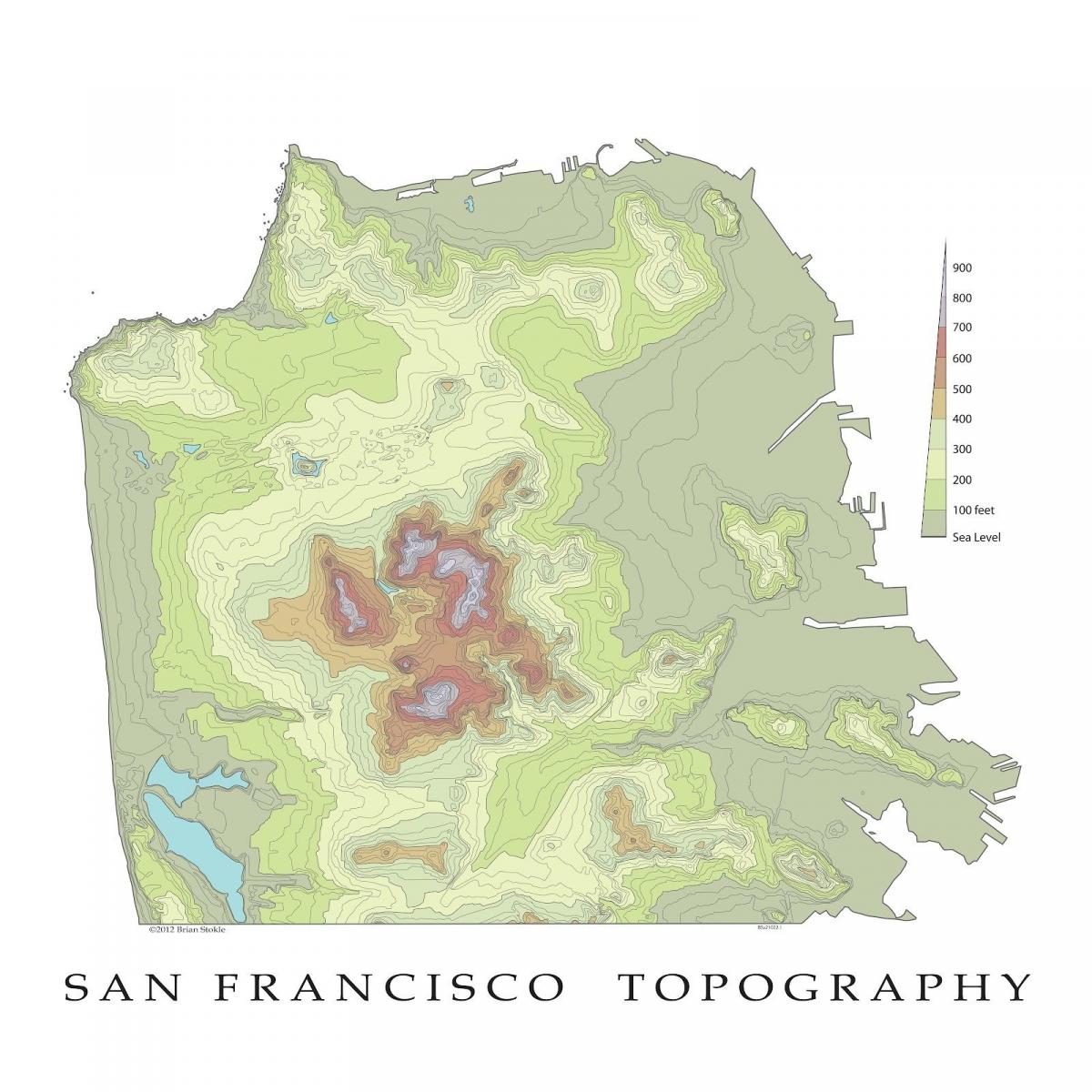 סן פרנסיסקו מפה טופוגרפית