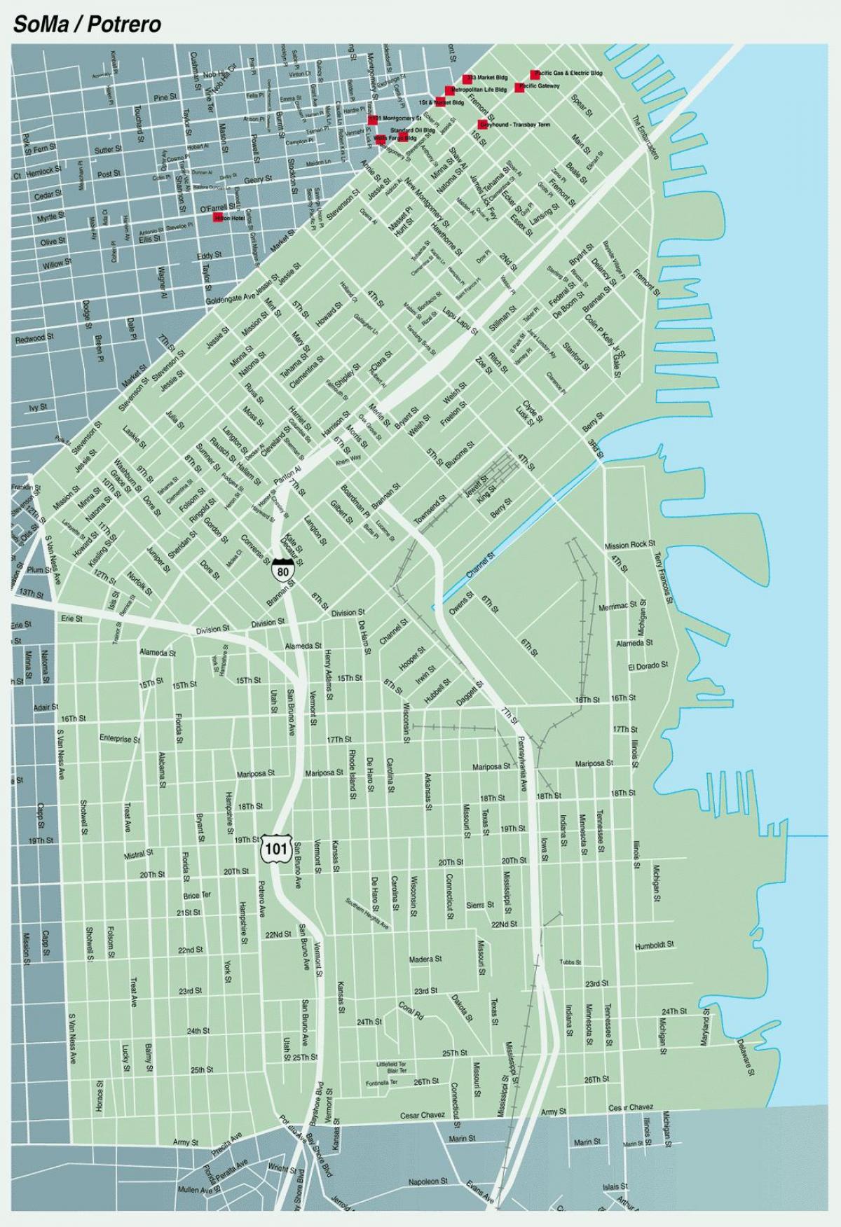 מפה של סומה סן פרנסיסקו