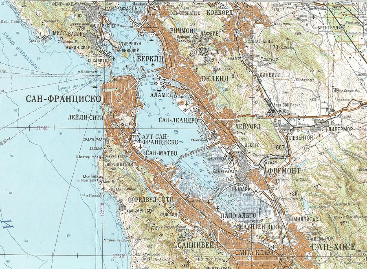 מפה של ברית המועצות סן פרנסיסקו