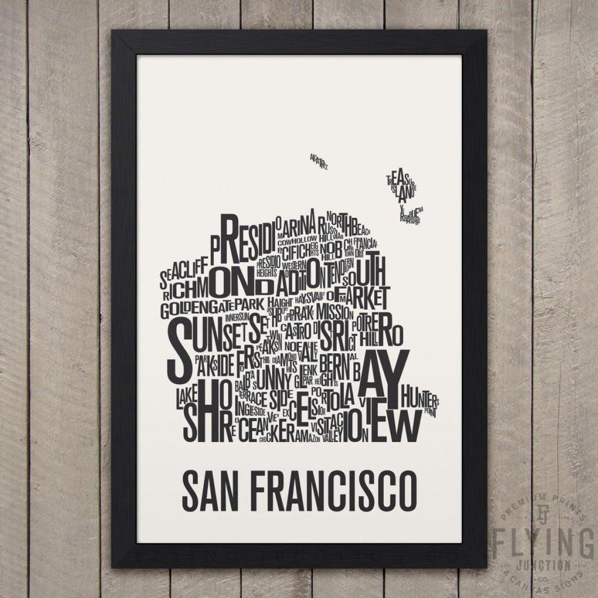 סן פרנסיסקו טיפוגרפיה מפה