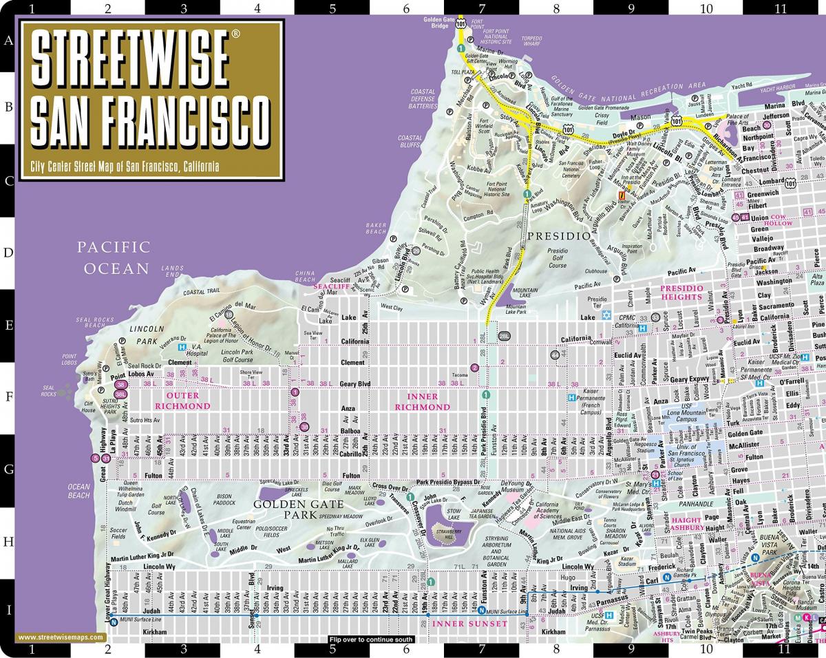 מפה של חוכמת רחוב סן פרנסיסקו