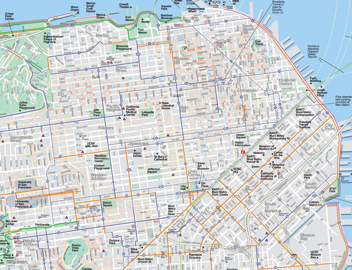 מפה מפורטת סן פרנסיסקו