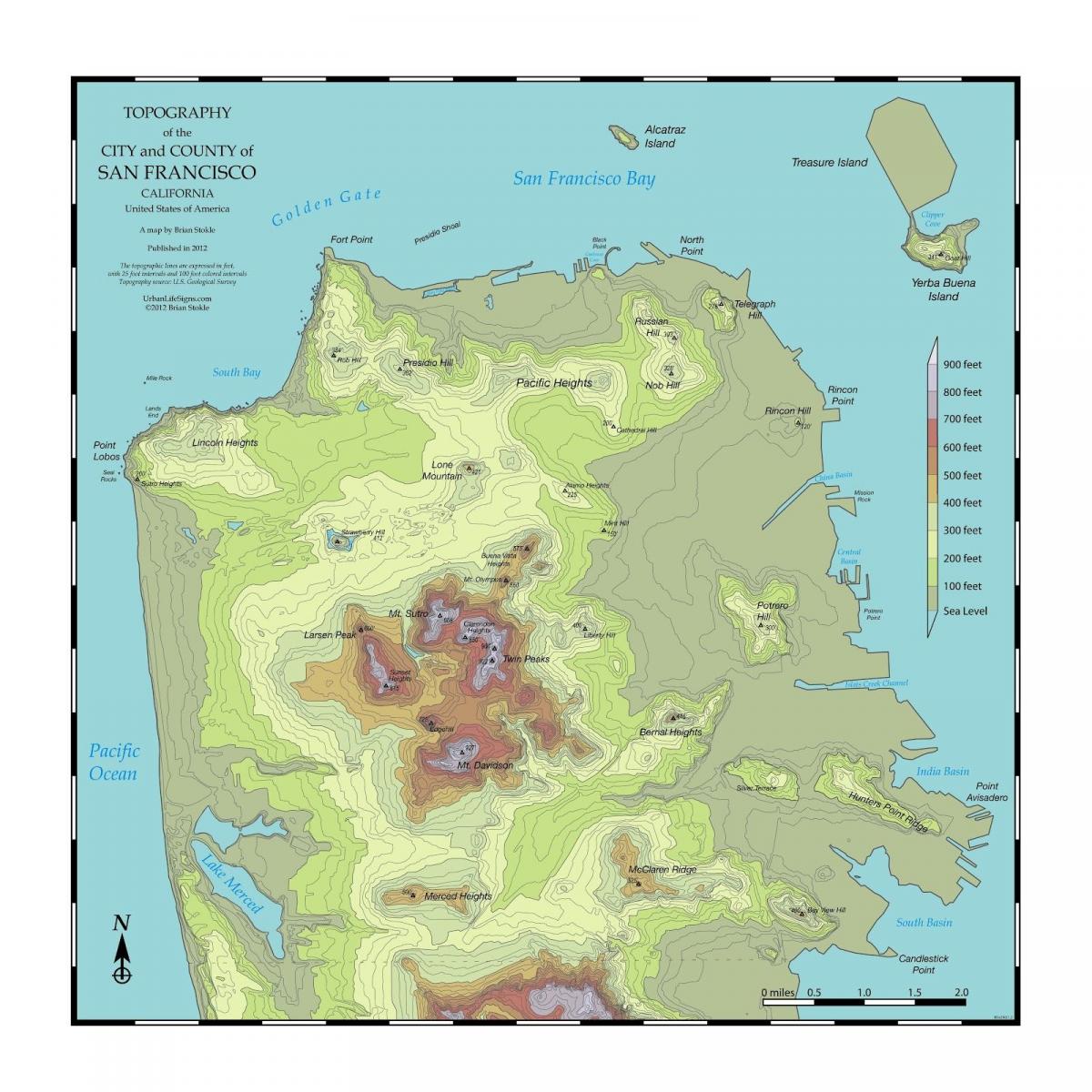 המפה של סן פרנסיסקו טופו