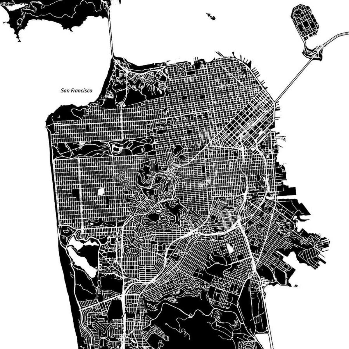 המפה של סן פרנסיסקו וקטור