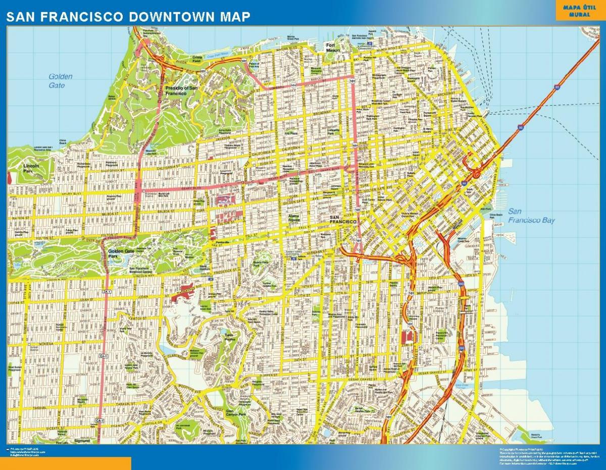 המפה של סן פרנסיסקו הקיר