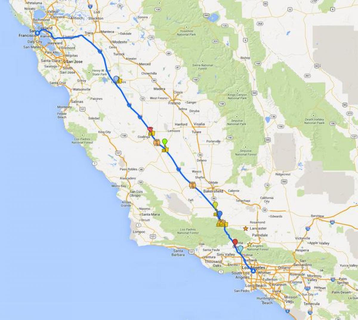 המפה של סן פרנסיסקו סיור נהיגה