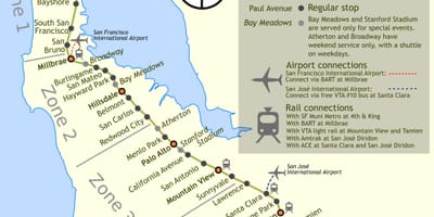 Caltrain מפסיק מפה