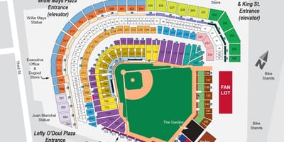 מפה של at&t park stadium