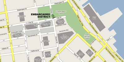 מפה של embarcadero בסן פרנסיסקו