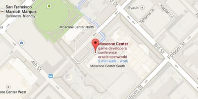 מפה של moscone בסן פרנסיסקו