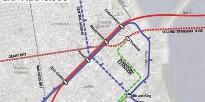 מפה של transbay מסוף